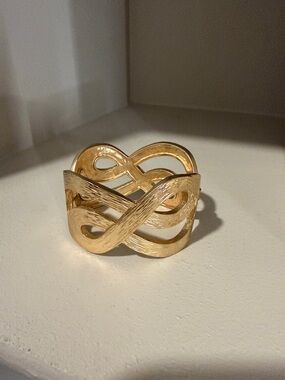Lilly Pulitzer Gold Tone Openwork Infinity Cuff Bracelet